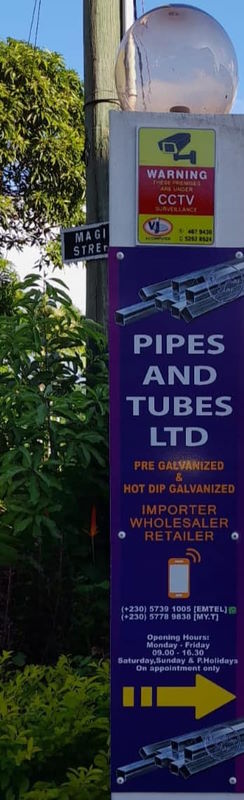 Pipes and tubes Trou aux Biches, Mauritius